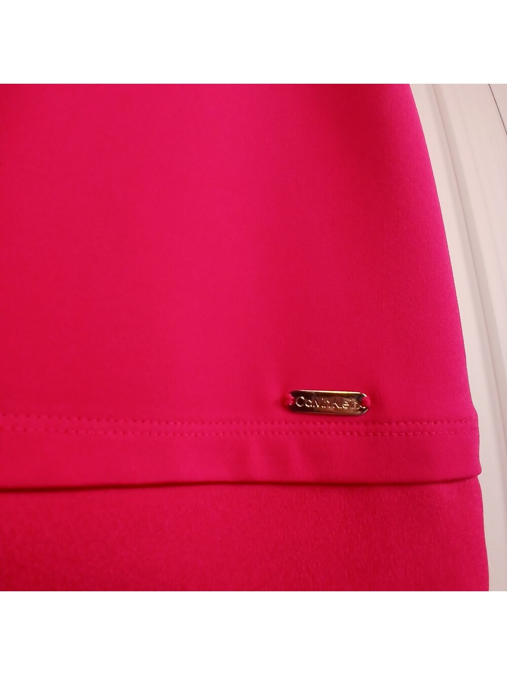Calvin Klein Pink Stretch Top Women Medium Short Sleeve Casual Tee - Picture 3 of 9